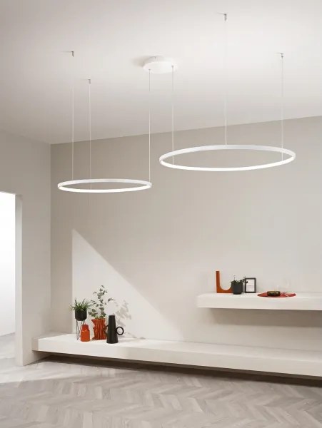 Ondaluce - Lustră LED dimabilă pe cablu SOEL LED/28W/230V + LED/38W, albă