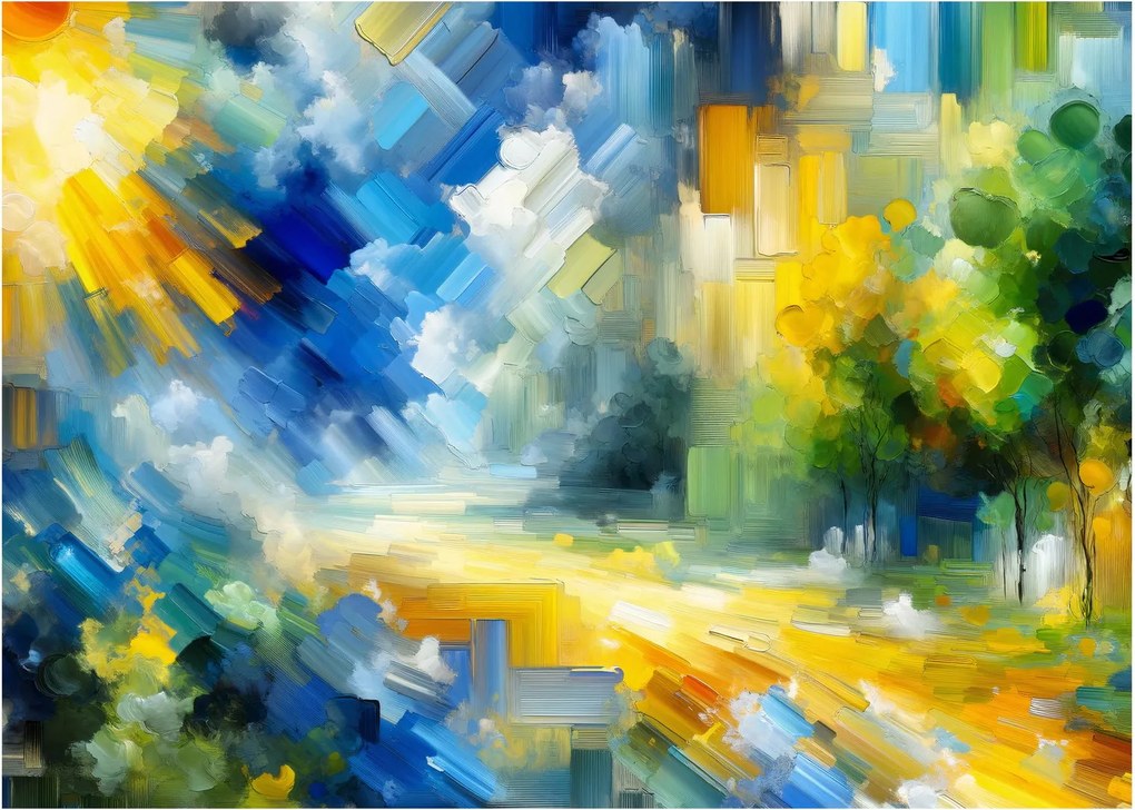 Tablou - Zi însorită abstractă (70x50 cm)
