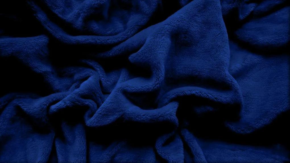 Cearsaf Cocolino microplus cu elastic 180 x 200 cm albastru inchis