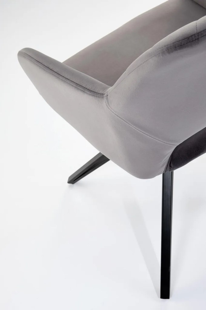 Scaun rotativ K535 velvet gri
