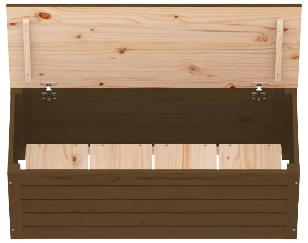 Cutie de depozitare, maro miere, 89x36,5x33 cm lemn masiv pin 1, maro miere, 89 x 36.5 x 33 cm