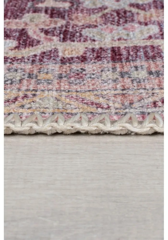 Covor roșu deschis lavabil din amestec de fibre reciclate 80x150 cm Windsor – Flair Rugs
