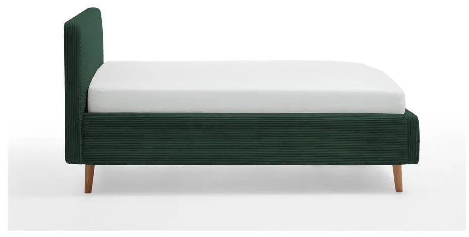 Pat verde închis tapițat fără somieră 120x200 cm Mattis – Meise Möbel