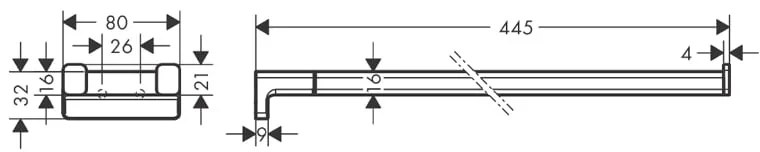 Portprosop dublu, Hansgrohe, Addstoris, crom - 41770000