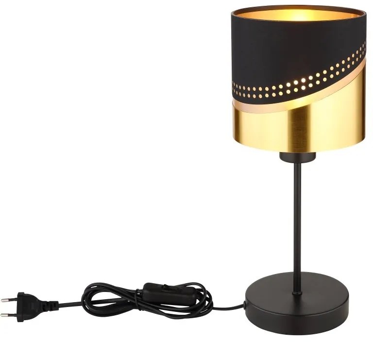 Veioza, Lampa de masa moderna OR negru/auriu