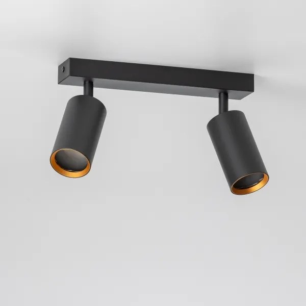 Brilagi - Spot LED dimabil SELE 2xGU10/6,5W/230V negru/auriu