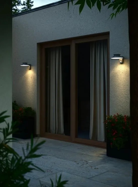 Aplica LED solara de exterior cu senzor de miscare IP44 Justina antracit