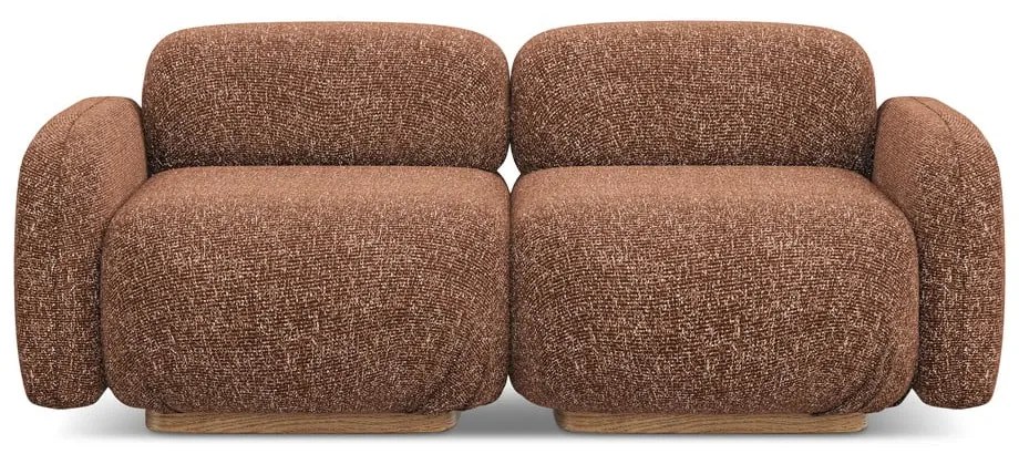 Canapea modulară portocalie/maro 190 cm Ailani – Makamii