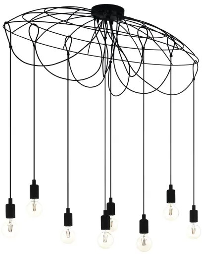 Eglo 43322 - Lustră pe cablu HOGSMILL 8xE27/40W/230V