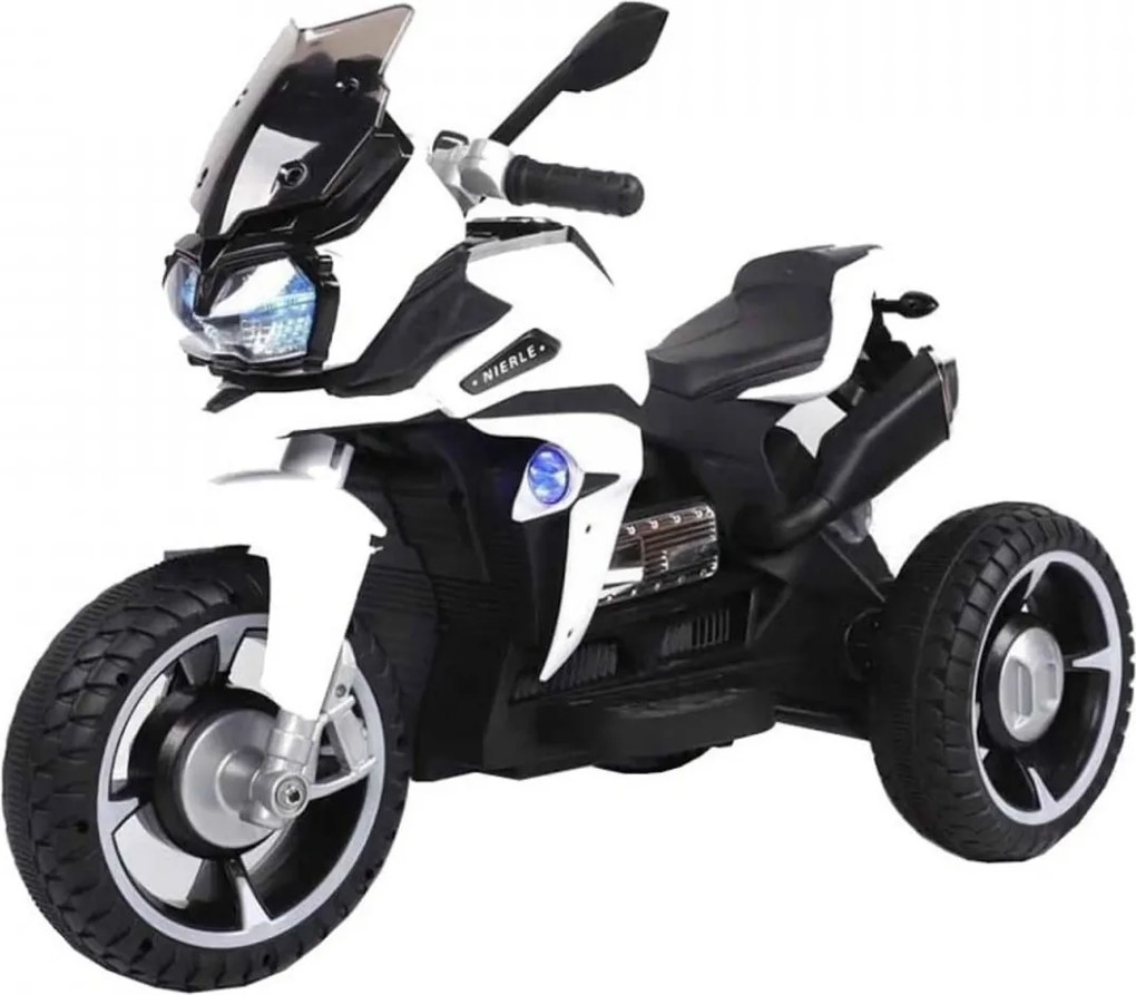 Motocicleta Electrica cu Acumulator Pentru Copii NOVOKIDS™ Ontario Motor, 3-8 ani, max 30 kg, Cu USB, Sunete si Lumini LED, Pornire cu cheie, 3 Roti,
