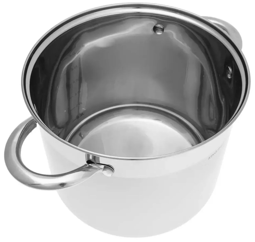 Set oale din inox cu capace, 20/22/24 cm, 5.6/7.2/9 L Kinghoff KH4310
