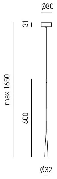 Lustra suspendata, Pendul LED slim DAFNE H-60cm alb, negru sau auriu