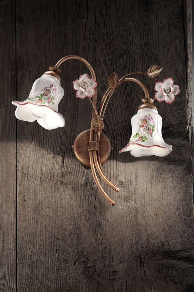 Aplica de perete cu flori ceramice in stilul clasic Florentin PISA