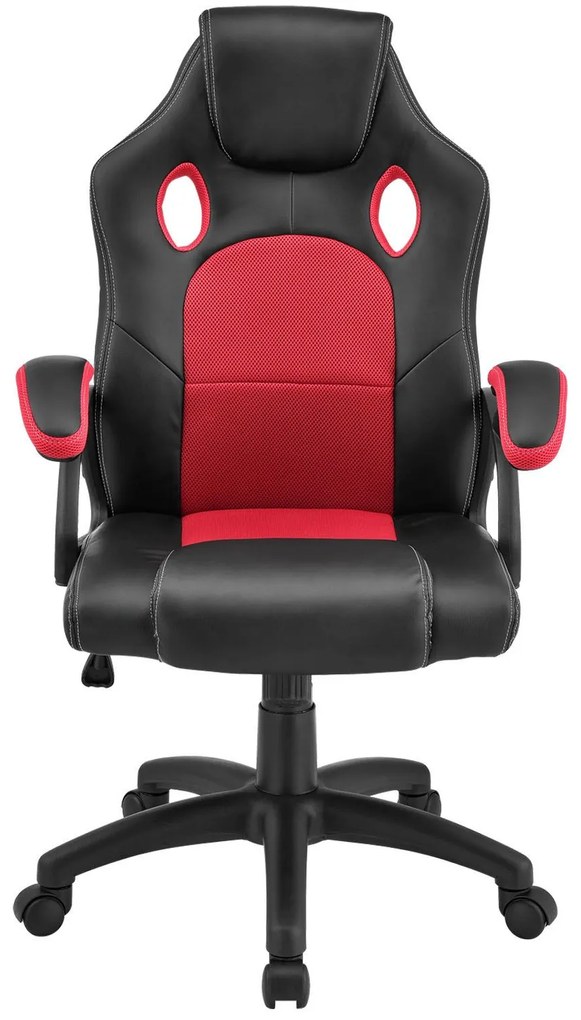 Jusky Scaun de birou Montreal - negru/rosu