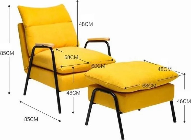 OFERTA Fotoliu reglabil gri deschis BRISTOL cu taburet, a doua calitate