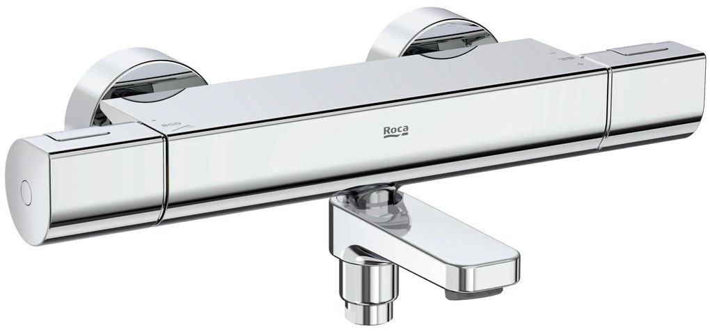 Roca T-1000 baterie cadă-duș perete cu termostat crom A5A1E2EC00