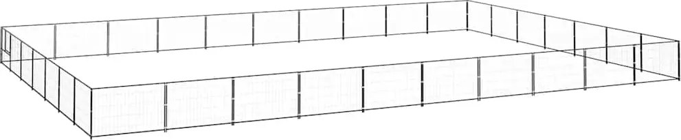 vidaXL Padoc pentru câini, negru, 70 m², oțel