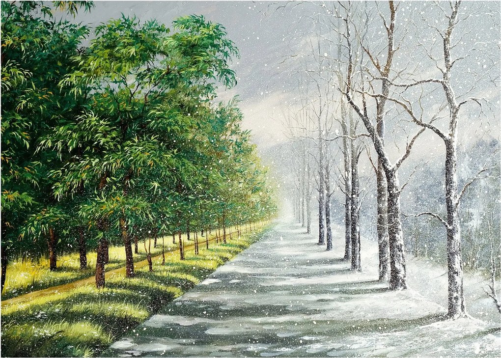 Tablou - Iarna versus vara (70x50 cm)