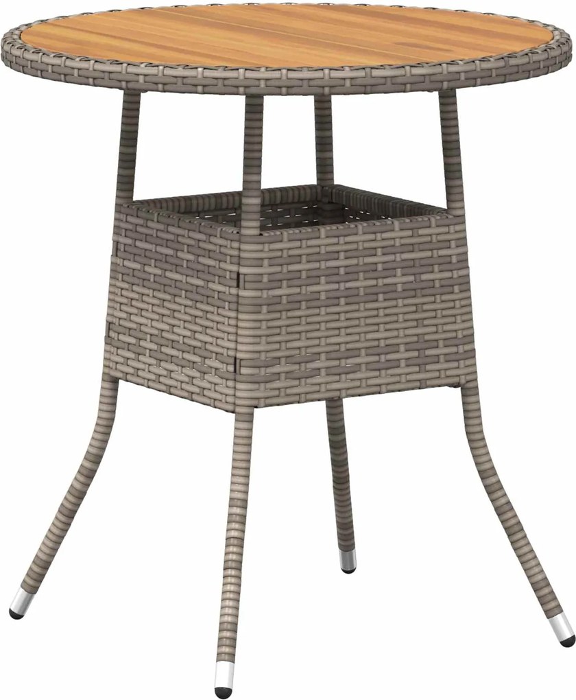 vidaXL Masă de cină Gri si Acacia 70 x 70 x 73 cm Lemn Solid de Acacia