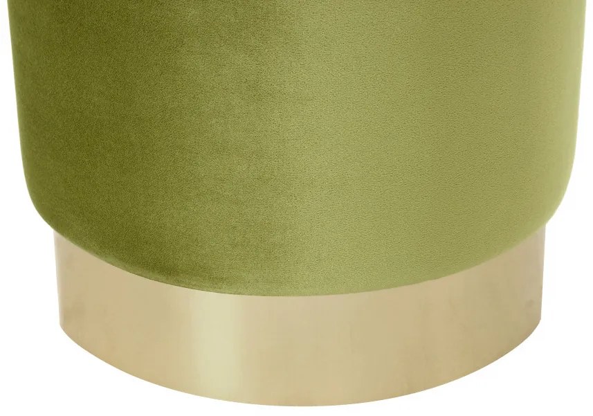 Puf/ Taburet din catifea Nena verde