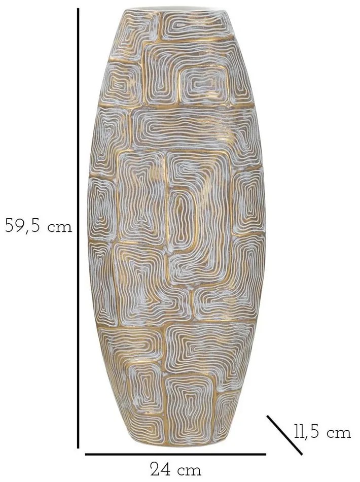 Vază aurie din polirășină (înălțime 59,5 cm) Eclips – Mauro Ferretti