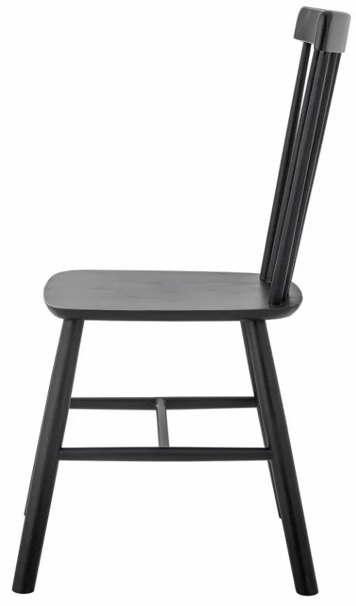Scaun dining, negru, din lemn pin, Mill