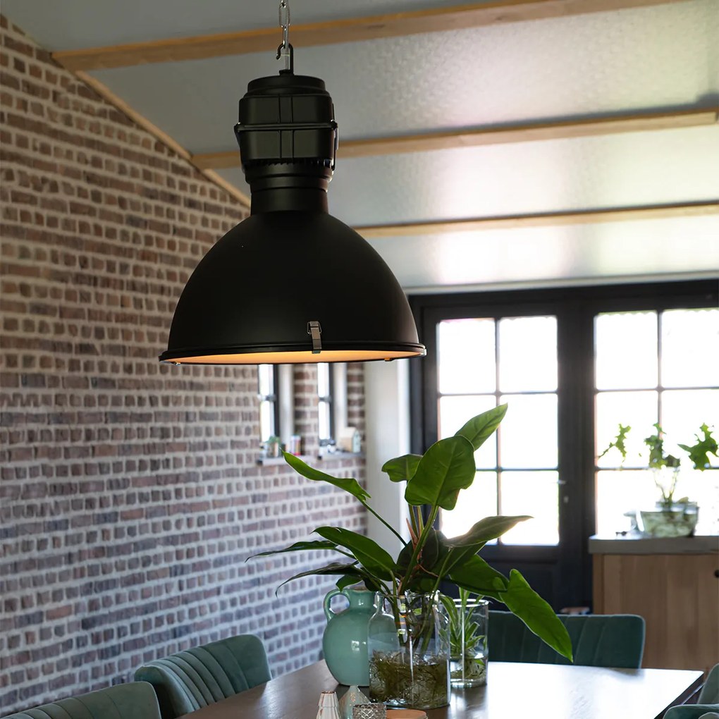 Lampă suspendată industrială neagră 53,5 cm - Sicko