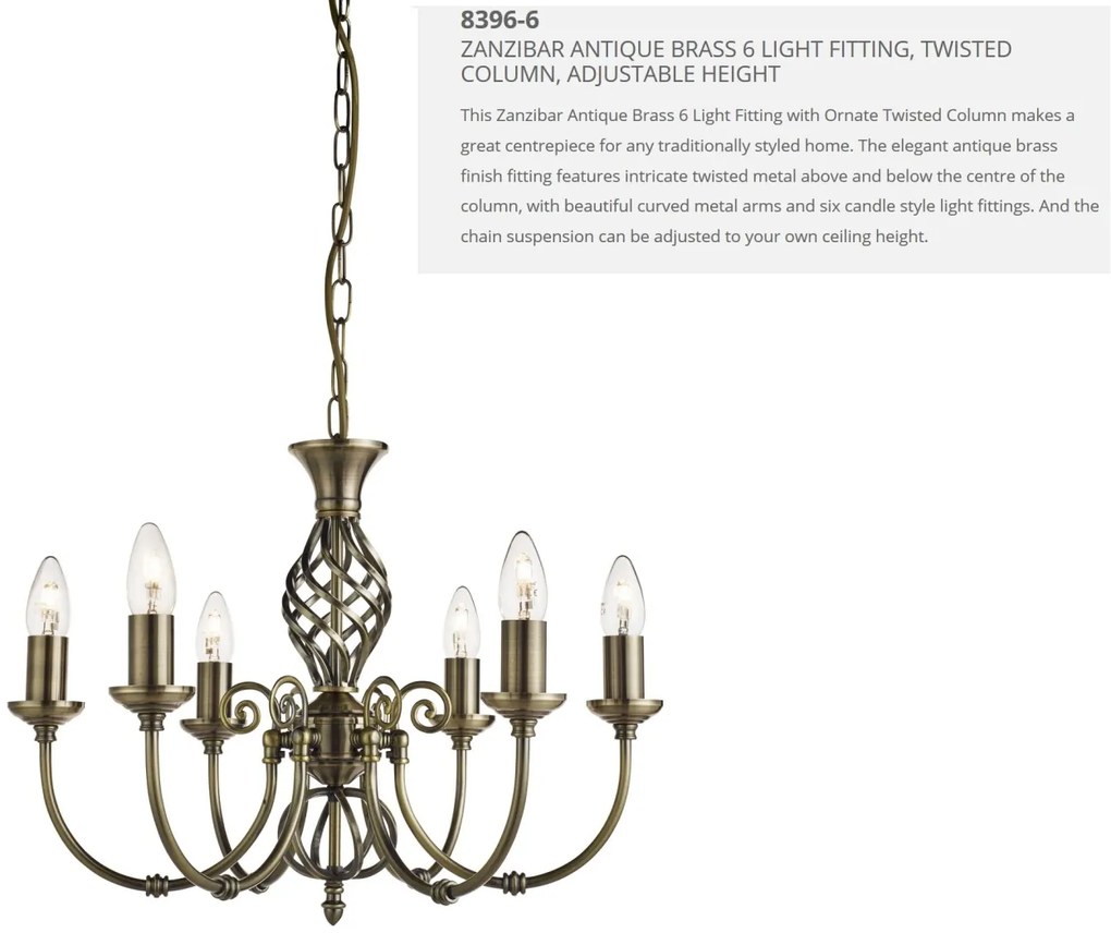 Candelabru elegant stil clasic Zanzibar alama 6L 8396-6 SRT