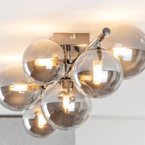 Lustră LED aplicată Brilagi MILLA 7xG9/3W/230V crom lucios/fumuriu