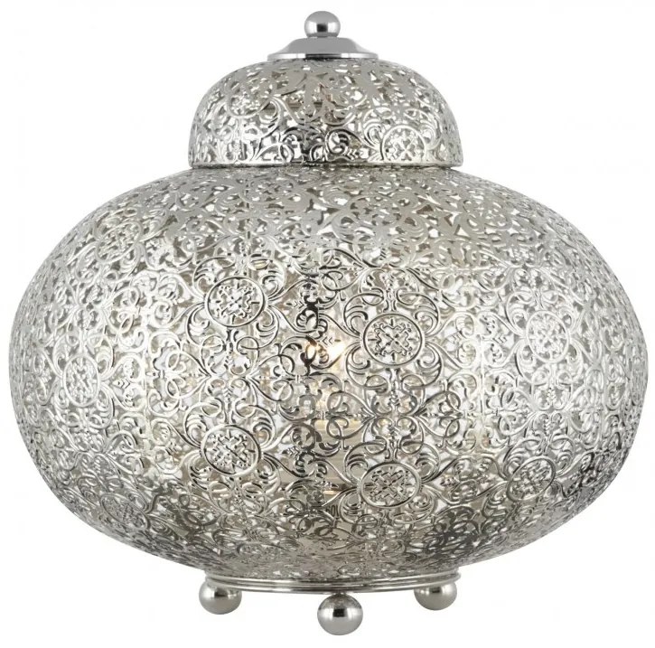 Veioza / Lampa de masa design decorativ Fretwork EU8221-1SS SRT