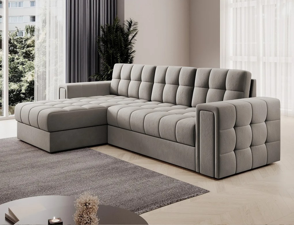 Coltar extensibil reversibil 3 locuri ELTAP, Blenvi, 260x150x82 cm, lemn/poliester, bej