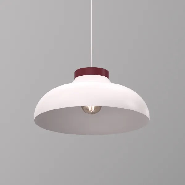 Lustră pe cablu BASCA 1xE27/15W/230V crem/vișiniu