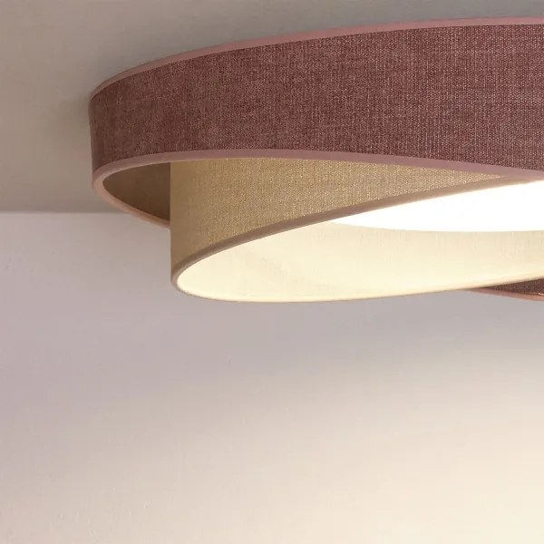BRILAGI- LED plafonieră VELVET TWIST LED/24W/230V 4000K Ø 55 cm roz./crem.