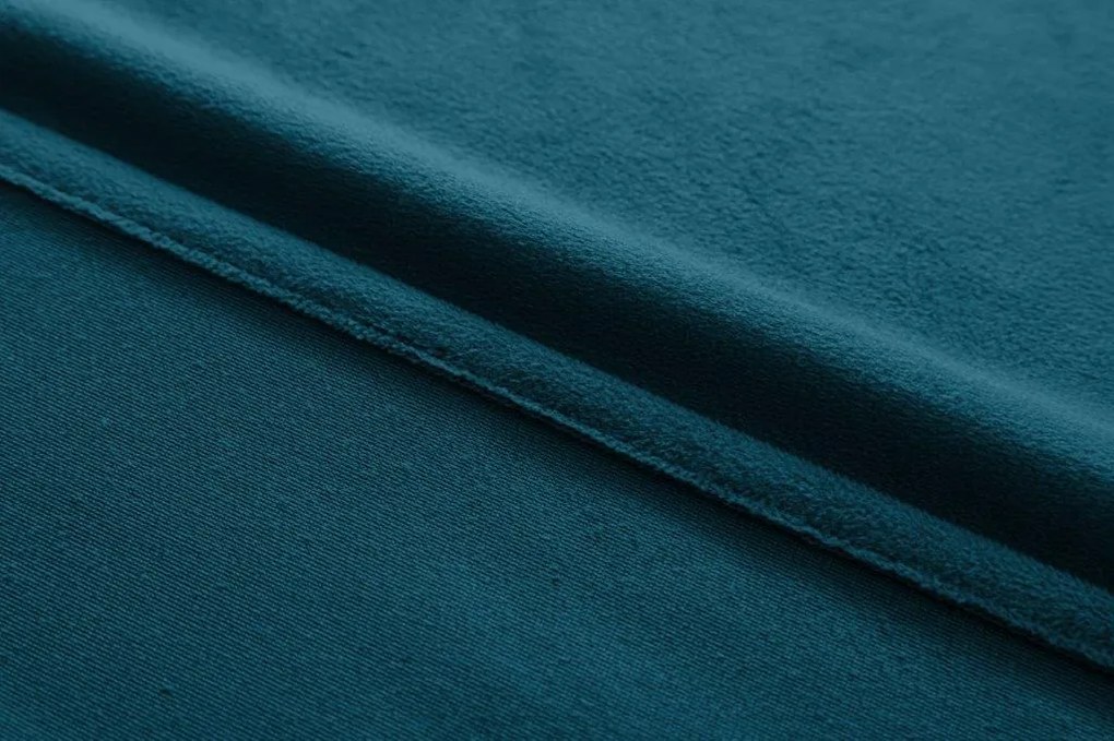 Draperie opaca turcoaz VELVET 135x250 cm Agățat: Rejansa