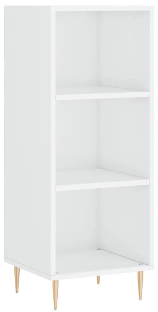 828718 vidaXL Servantă, alb extralucios, 34,5x32,5x90 cm, lemn compozit