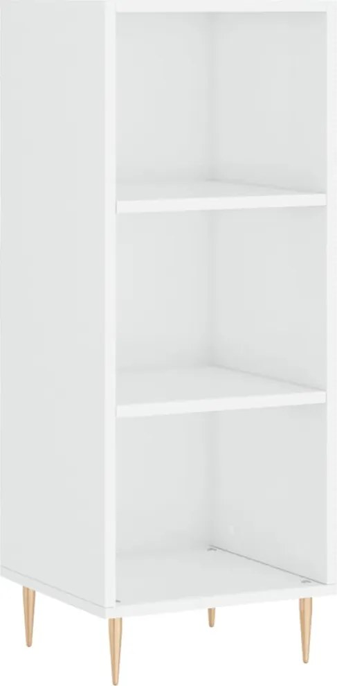 vidaXL Servantă, alb extralucios, 34,5x32,5x90 cm, lemn compozit