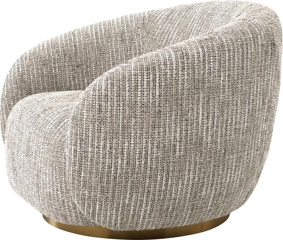 Fotoliu pivotant design elegant Brice, bej mademoiselle 115324 HZ