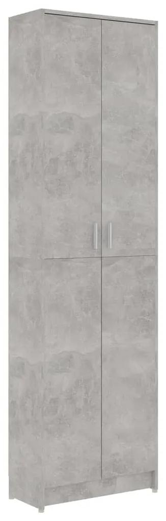 802853 vidaXL Șifonier de hol, gri beton, 55x25x189 cm, PAL