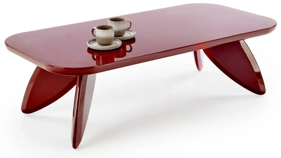 Masuta de cafea dreptunghiulara Soraya bordo L120 cm