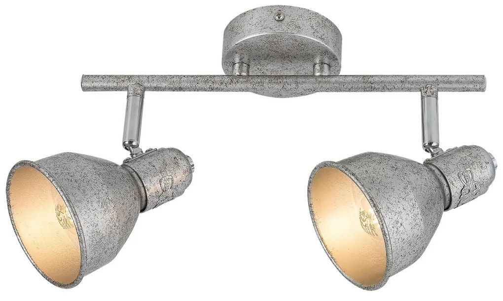 Aplica cu 2 spoturi design industrial THELMA argintiu antic 5387 RX