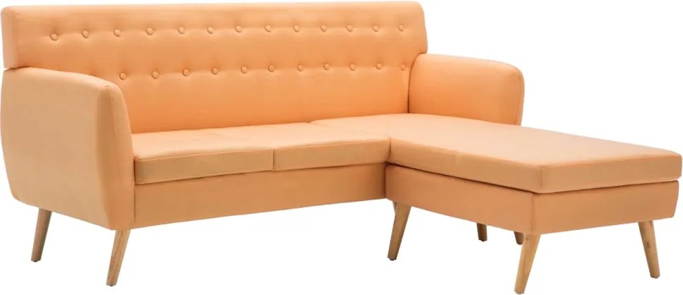 vidaXL Canapea formă L, textil, 171,5 x 138 x 81,5 cm, portocaliu