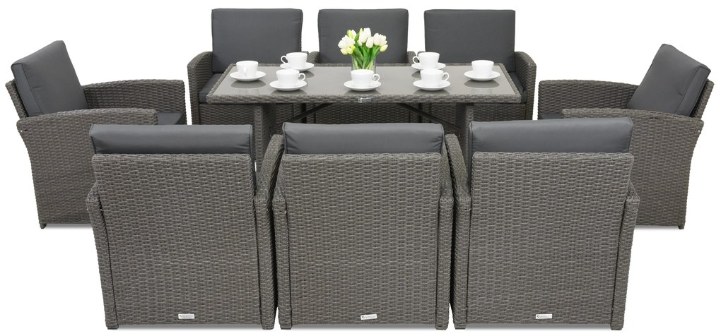 Mobilier terasă Monaco Premium 8 Garden Point antracit