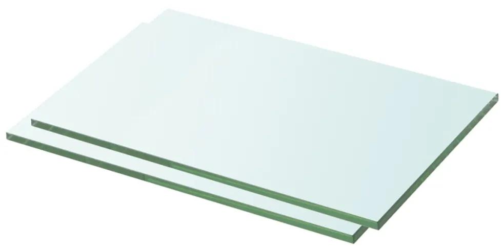 vidaXL Rafturi, 2 buc., 30 x 15 cm, panouri sticlă transparentă