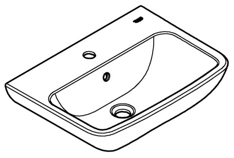 GROHE 39949000 - Lavoar START EDGE 550 × 400 mm ceramică/albă