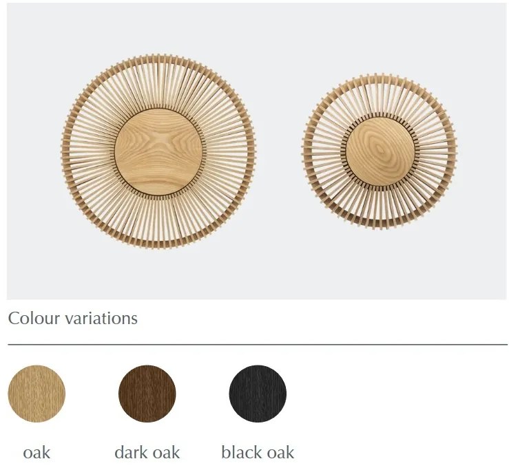 Aplica din lemn, lumina ambientala Clava Up Wood large - dark oak
