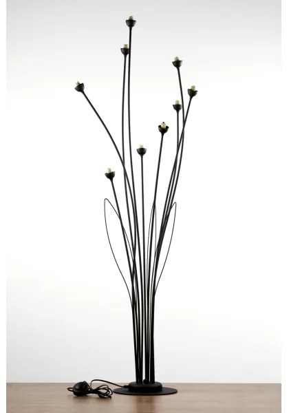 Jupiter 2058 - Lampă de podea GLORIOSA, 9 x G9, 14 W, 230 V, neagră