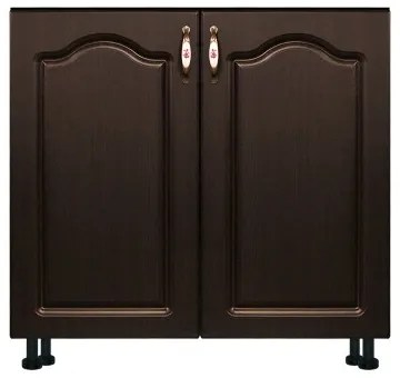 Masca pentru chiuveta cu 2 usi Zebra, Wenge/MDF Wenge, fara blat, 80 x 82 x 50 cm