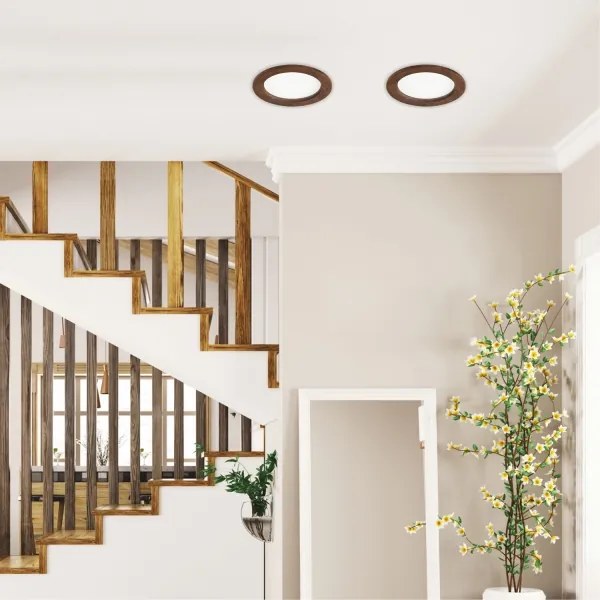 LED Spot WOODY 16,5W 230V 4000K cireș Ø18,5 cm, plafonieră încastrată