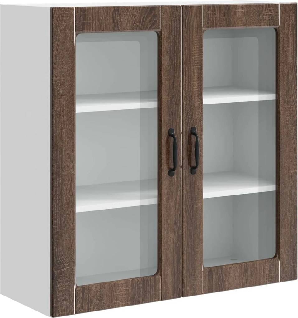 vidaXL Dulap de bucătărie Stejar închis 80 x 31 x 80 cm Lemn compozit