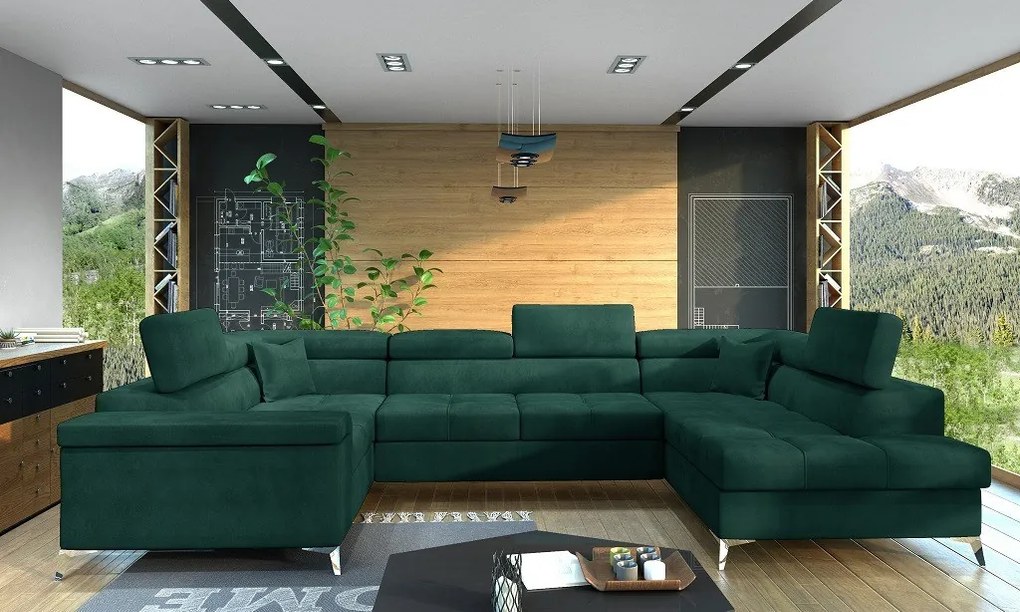 Coltar living extensibil Thiago – L350 x l202 x h90 cm
